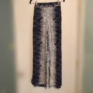 Snakeskin Tie Palazzo Pant Sz Small Med